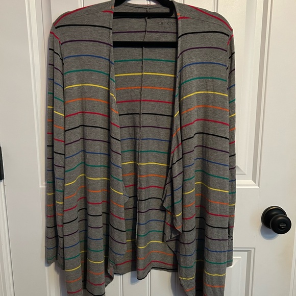 torrid Sweaters - Torrid rainbow-striped, super soft, open-front cardigan